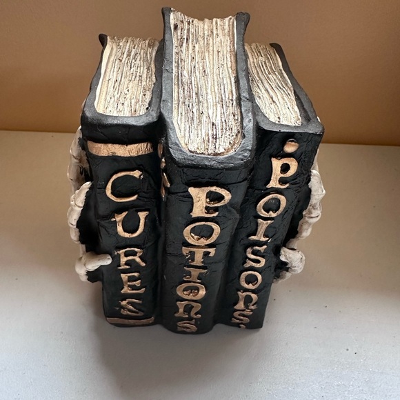 Skeleton Book Halloween Spooky Spells Decor - Picture 2 of 6